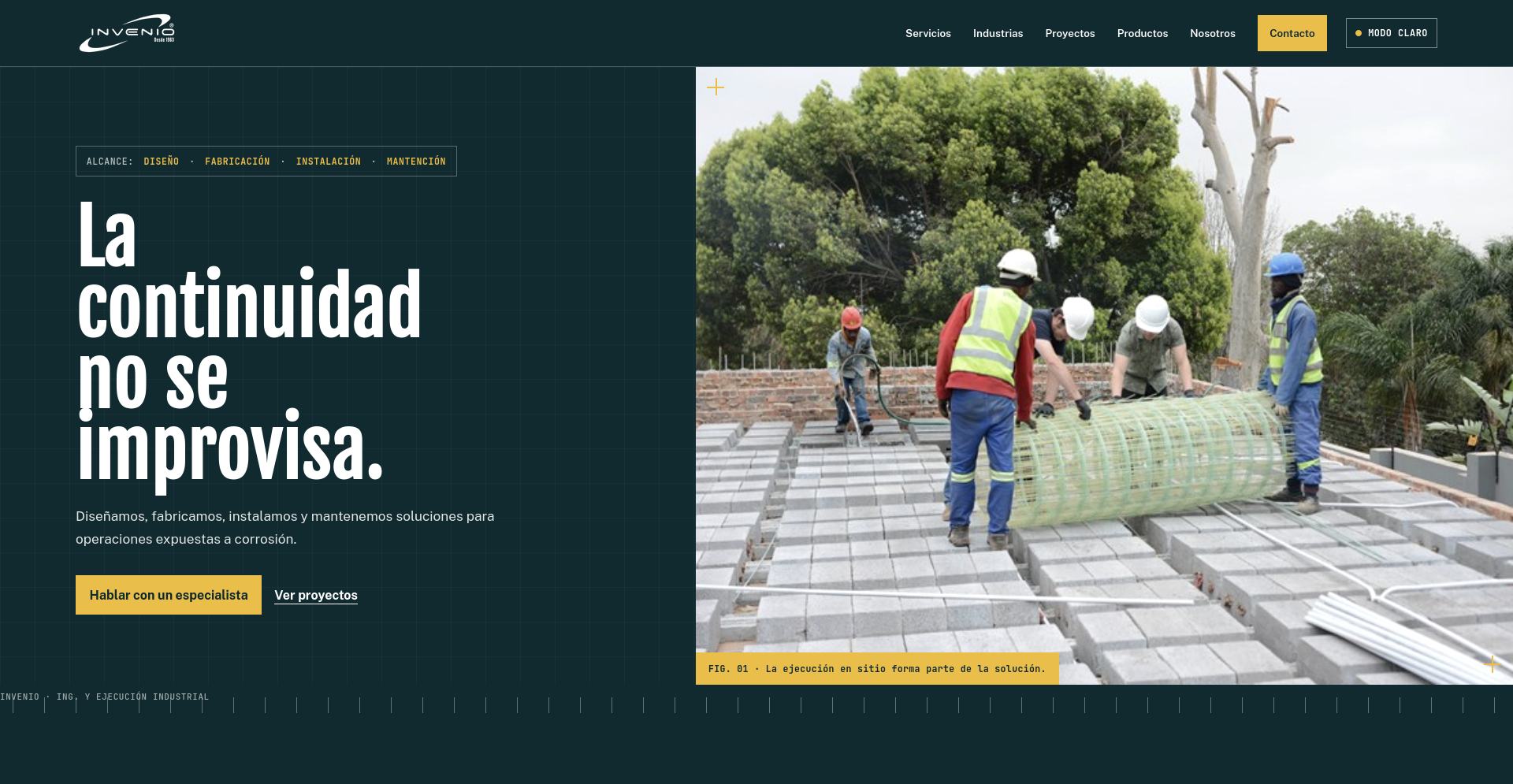 Prototipo Pizarra v1 Verde: misma composición con paleta slate-teal